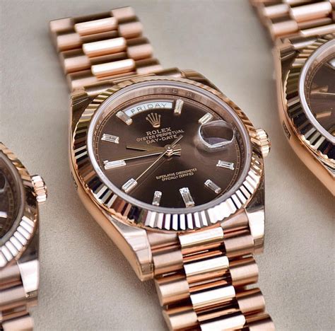 rose gold and chocolate rolex|day date 40 rose gold.